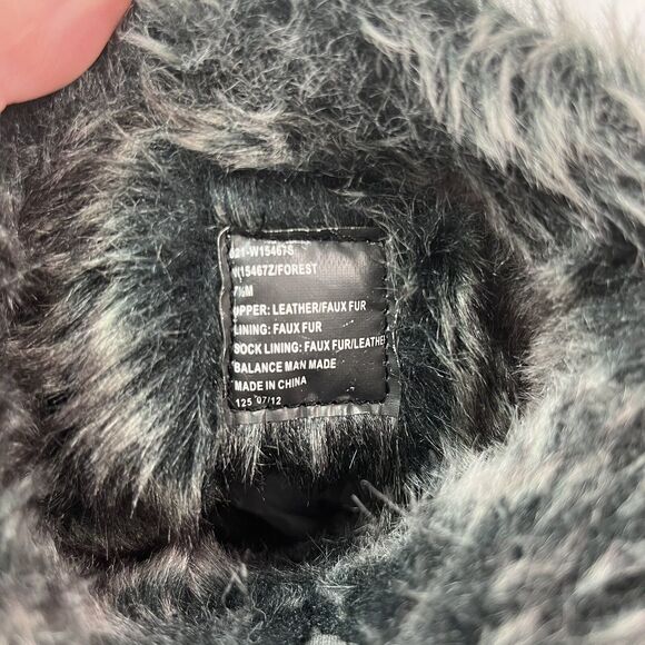 White Mountain Gray Suede Boots 7.5 Fur Lined Mid Calf Cabincore Comfy Winter - Picture 4 of 11